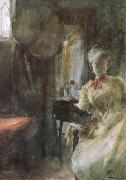 Carl Larsson Parisian Model oil painting reproduction